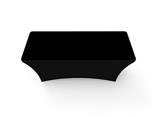 Solid Black Stretch Table Cover